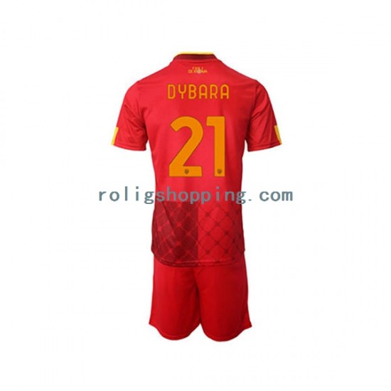 Fotbollströja AS Roma Paulo Dybala 21 Barn Hemmaställ 2022-2023 Kort ärm