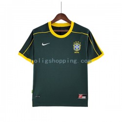 Fotbollströja Brasilien 1998 Målvakt Retro Män Bortaställ Kort ärm