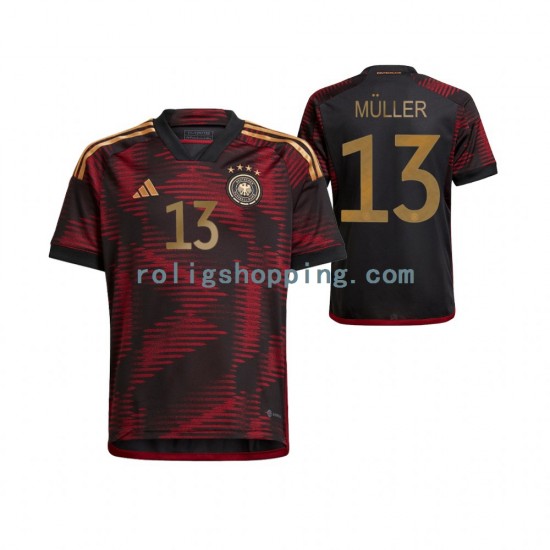 Fotbollströja Tyskland Thomas Muller 13 Män Bortaställ World Cup 2022 Kort ärm
