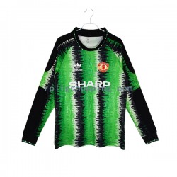 Fotbollströja Manchester United 1990-1991 Målvakt Retro Män Hemmaställ Lång ärm