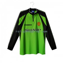 Fotbollströja Manchester United Målvakt Retro Män Hemmaställ 1998-1999 Lång ärm