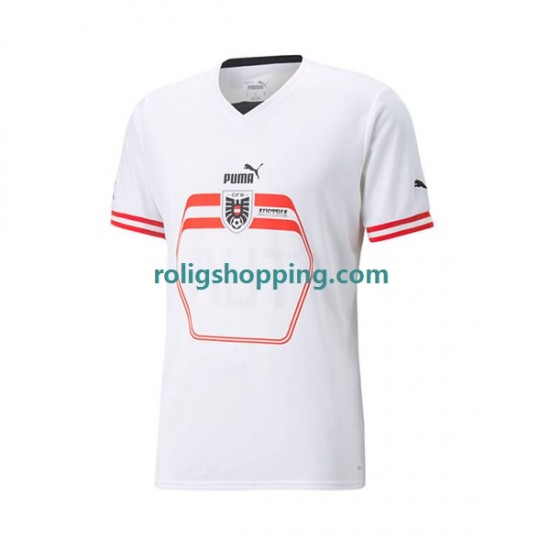 Fotbollströja Österrike Män Bortaställ 2022 Kort ärm