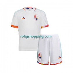 Fotbollströja Belgien Barn Bortaställ World Cup 2022 Kort ärm