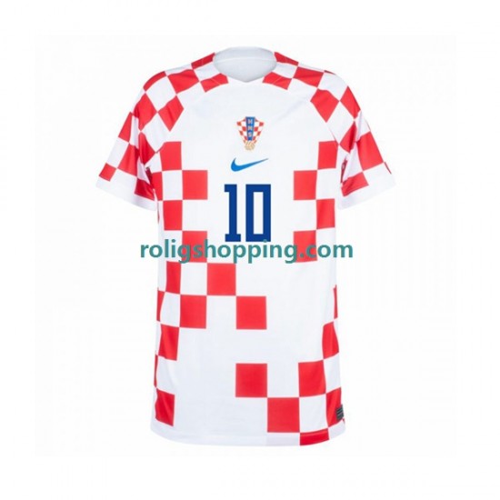 Fotbollströja Kroatien Modrić 10 Män Hemmaställ World Cup 2022 Kort ärm