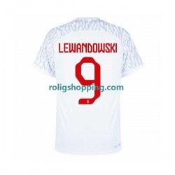 Fotbollströja Polen Lewandowski 9 Män Hemmaställ World Cup 2022 Kort ärm