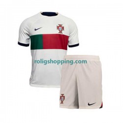 Fotbollströja Portugal Barn Bortaställ World Cup 2022 Kort ärm
