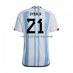 Fotbollströja Argentina Dybala 21 Män Hemmaställ World Cup 2022 Kort ärm