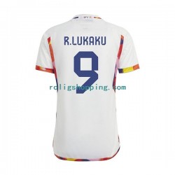 Fotbollströja Belgien Lukaku 9 Män Bortaställ World Cup 2022 Kort ärm