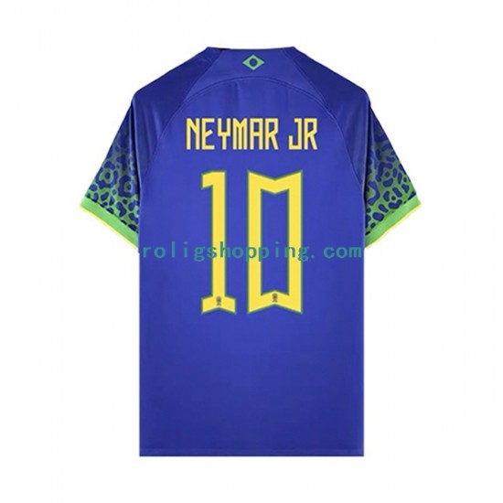 Fotbollströja Brasilien Neymar JR 10 Män Bortaställ World Cup 2022 Kort ärm