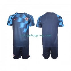 Fotbollströja Kroatien Barn Bortaställ World Cup 2022 Kort ärm