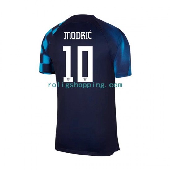 Fotbollströja Kroatien Modrić 10 Män Bortaställ World Cup 2022 Kort ärm