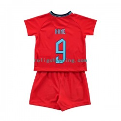 Fotbollströja England Kane 9 Barn Bortaställ World Cup 2022 Kort ärm