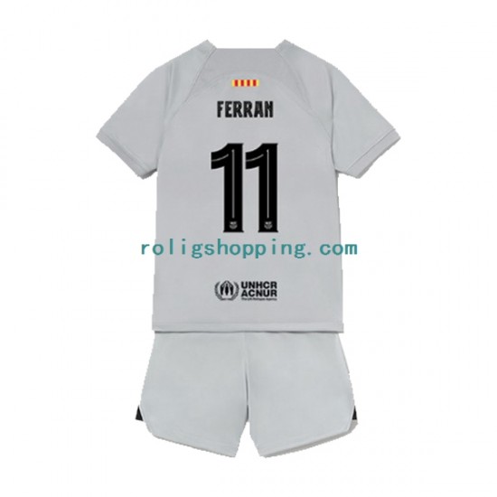 Fotbollströja FC Barcelona Ferran Torres 11 Barn Tredjeställ 2022-2023 Kort ärm