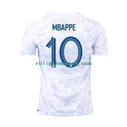 Fotbollströja Frankrike Mbappé 10 Män Bortaställ World Cup 2022 Kort ärm