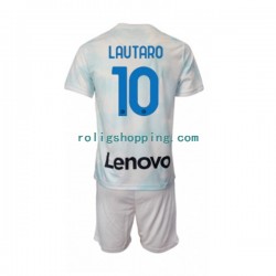 Fotbollströja Inter Milan Lautaro Martinez 10 Barn Bortaställ 2022-2023 Kort ärm