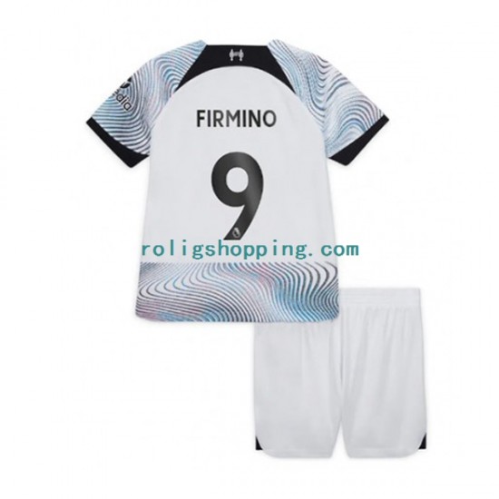 Fotbollströja Liverpool Roberto Firmino 9 Barn Bortaställ 2022-2023 Kort ärm