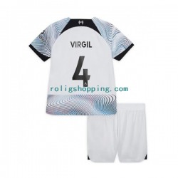 Fotbollströja Liverpool Virgil van Dijk Barn Bortaställ 2022-2023 Kort ärm