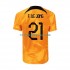 Fotbollströja Nederländerna Frenkie de Jong 21 Män Hemmaställ World Cup 2022 Kort ärm