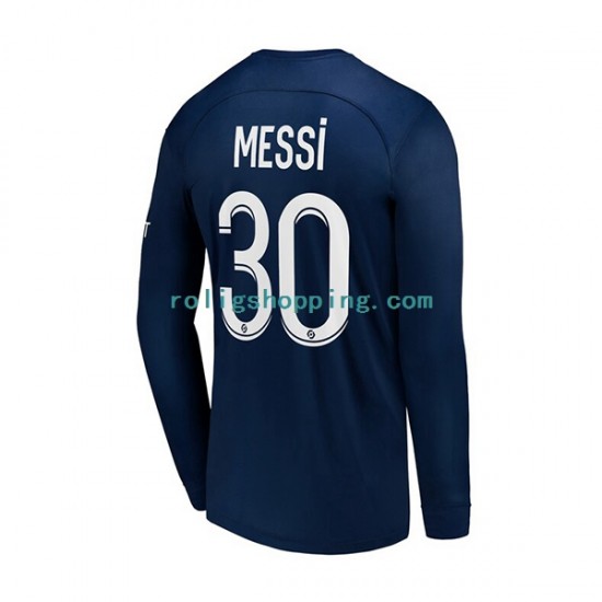 Fotbollströja Paris Saint-Germain Messi 30 Män Hemmaställ 2022-2023 Lång ärm
