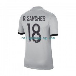Fotbollströja Paris Saint-Germain R.Sanches 18 Män Bortaställ 2022-2023 Kort ärm