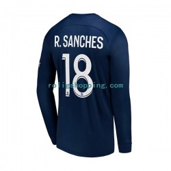 Fotbollströja Paris Saint-Germain R.Sanches 18 Män Hemmaställ 2022-2023 Lång ärm