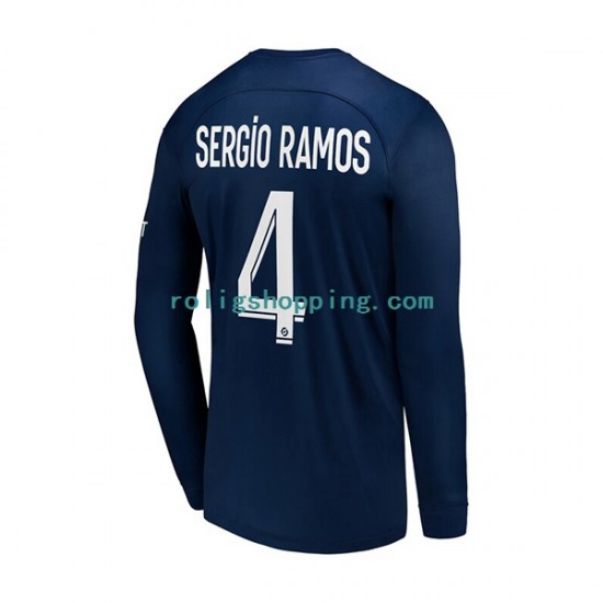 Fotbollströja Paris Saint-Germain Sergio Ramos 4 Män Hemmaställ 2022-2023 Lång ärm
