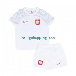 Fotbollströja Polen Barn Hemmaställ World Cup 2022 Kort ärm