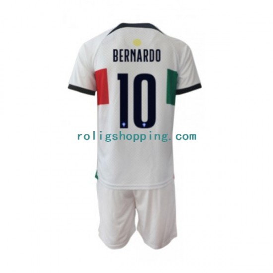 Fotbollströja Portugal Bernardo 10 Barn Bortaställ World Cup 2022 Kort ärm
