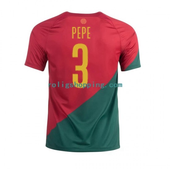 Fotbollströja Portugal PEPE 3 Män Hemmaställ World Cup 2022 Kort ärm