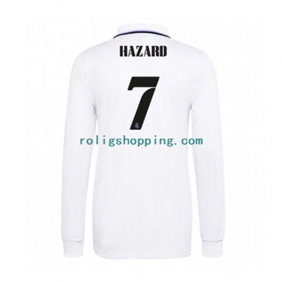 Fotbollströja Real Madrid Eden Hazard 7 Män Hemmaställ 2022-2023 Lång ärm