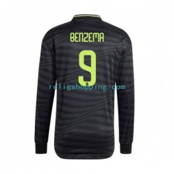 Fotbollströja Real Madrid Karim Benzema 9 Män Tredjeställ 2022-2023 Lång ärm