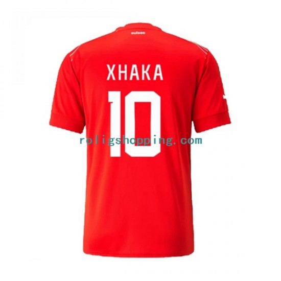 Fotbollströja Schweiz Xhaka 10 Män Hemmaställ World Cup 2022 Kort ärm