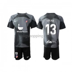 Fotbollströja Atlético Madrid Jan Oblak 13 Målvakt Barn Bortaställ 2022-2023 Kort ärm