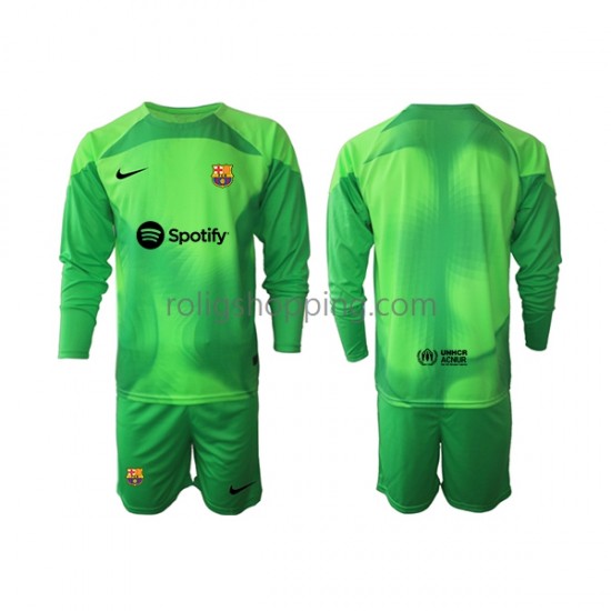 Fotbollströja FC Barcelona Målvakt Barn Hemmaställ 2022-2023 Lång ärm