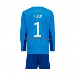 Fotbollströja Tyskland Manuel Neuer 1 Målvakt Barn Hemmaställ World Cup 2022 Lång ärm