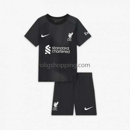 Fotbollströja Liverpool Målvakt Barn Bortaställ 2022-2023 Kort ärm