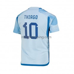 Fotbollströja Spanien Thiago 10 Män Bortaställ World Cup 2022 Kort ärm
