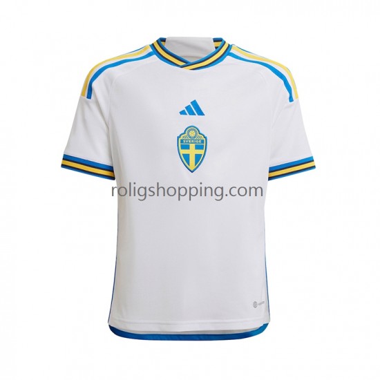 Fotbollströja Sverige Män Bortaställ 2022-2023 Kort ärm