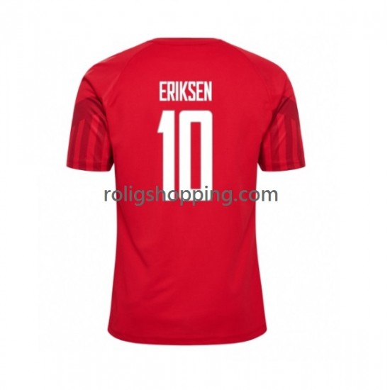 Fotbollströja Danmark Christian Eriksen 10 Män Hemmaställ World Cup 2022 Kort ärm
