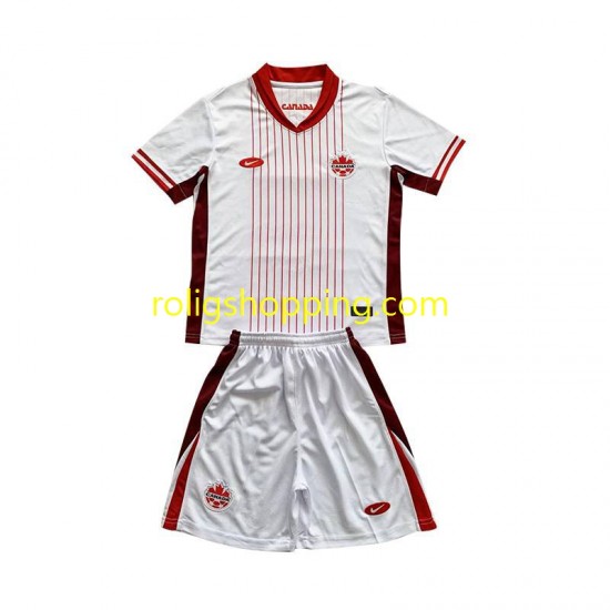 Fotbollströja Kanada Barn Bortaställ 2024 Kort ärm