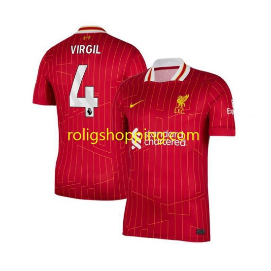 Fotbollströja Liverpool Virgil van Dijk 4 Män Hemmaställ 2024-2025 Kort ärm