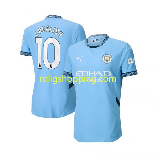Fotbollströja Manchester City Jack Grealish 10 Män Hemmaställ 2024-2025 Kort ärm